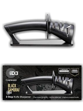 Cuisine::pro® iD3® BLACK SAMURAI 3-Step Knife & Scissors Sharpener | Brand New !